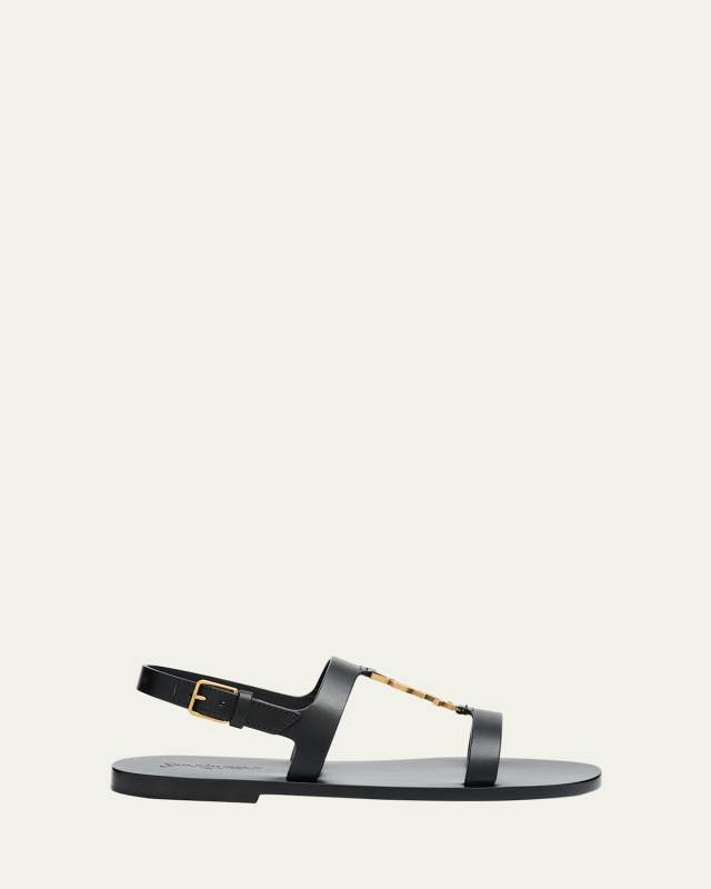 Cassandra Leather YSL Slingback Sandals